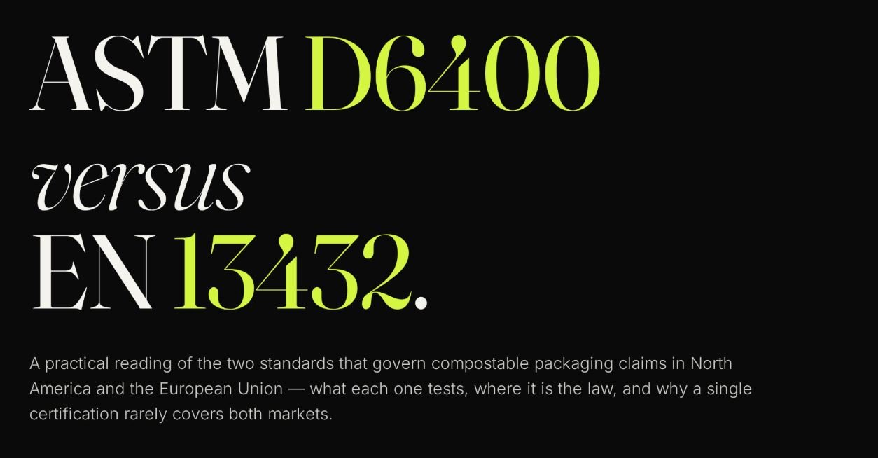 ASTMD6400 versus EN 13432