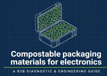 Compostable packaging materials for electronics