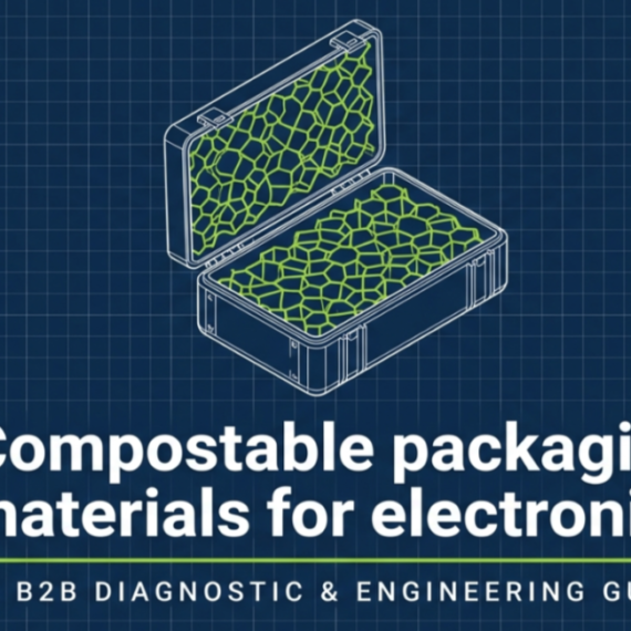 Compostable packaging materials for electronics
