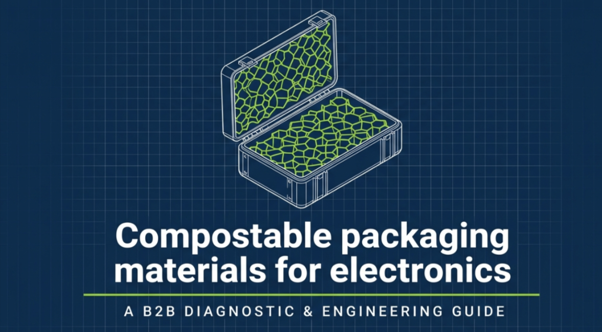 Compostable packaging materials for electronics