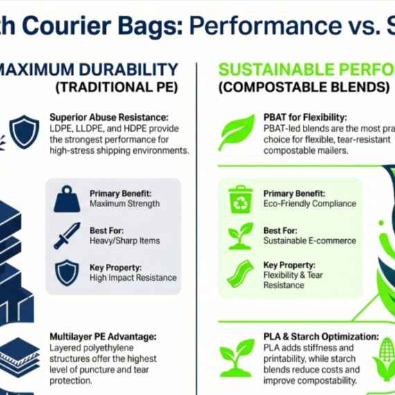 High-strength courier bag material comparison